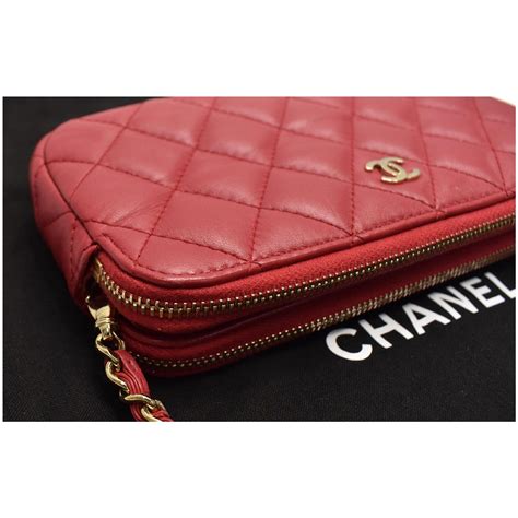 chanel long chain wallet|Chanel small zipper wallet.